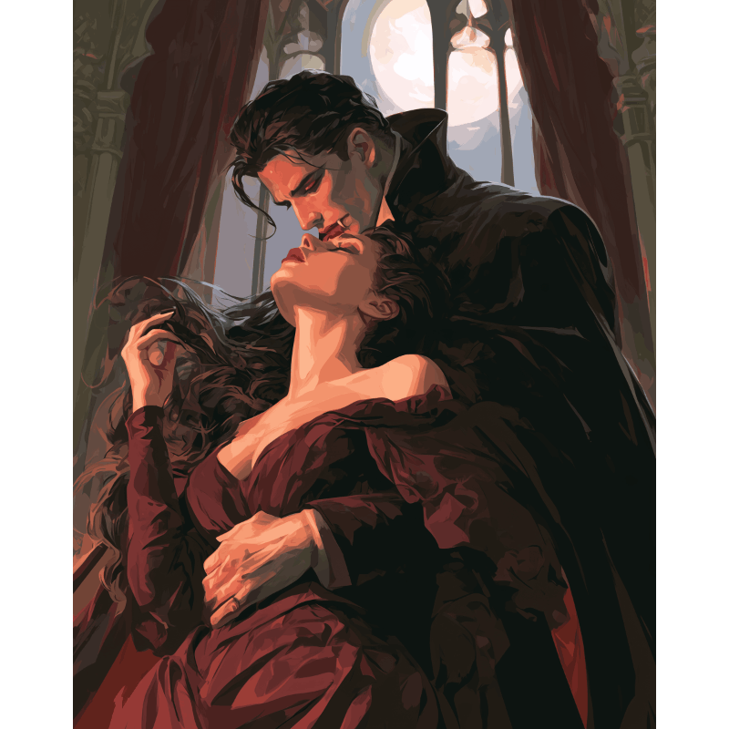 Moonlit Embrace | Paint by Number - Paint by numbers