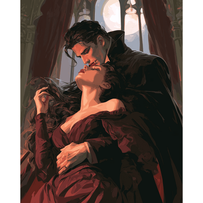 Moonlit Embrace | Paint by Number - Paint by numbers