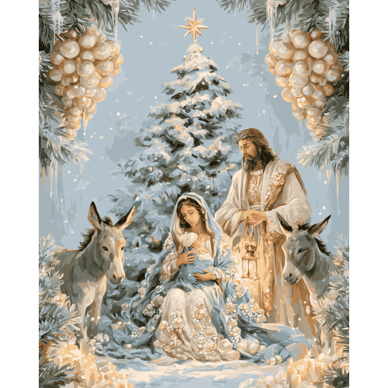 Golden Nativity | Paint by Number