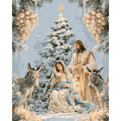 Golden Nativity | Paint by Number