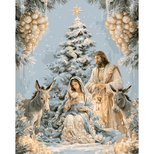Golden Nativity | Paint by Number
