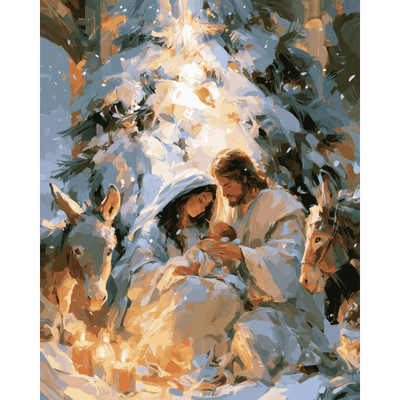 Nativity by Candlelight | Paint by Number