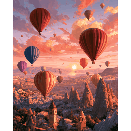 Balloons Over Cappadocia | Paint by Number - Paint by numbers