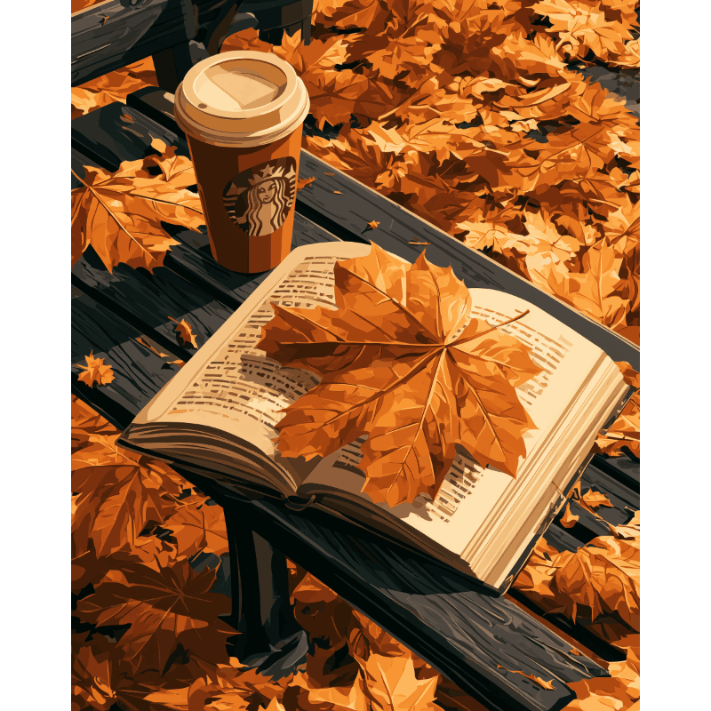 Leaves & Lattes | Paint by Number - Paint by numbers