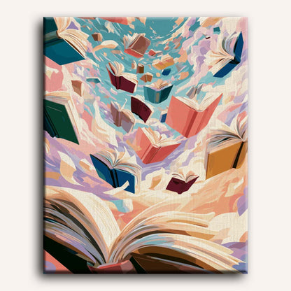 Tempête de livres | Peinture à numéros