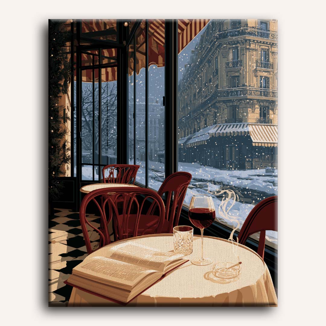 En kveld på en parisisk kafé | Maleri etter tall
