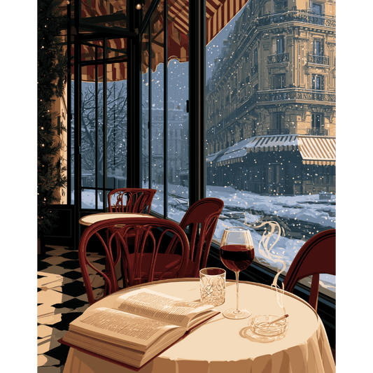 A Parisian Café Evening | Paint by Number - Paint by numbers