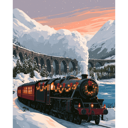 Christmas Express | Paint by Number - Paint by numbers