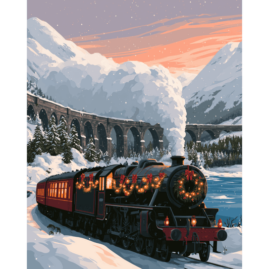 Christmas Express | Paint by Number - Paint by numbers