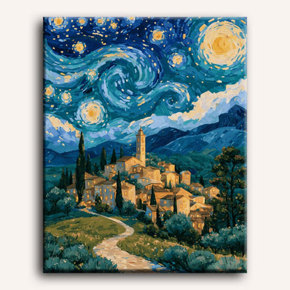 Notte mediterranea stellata | Dipingi con i numeri