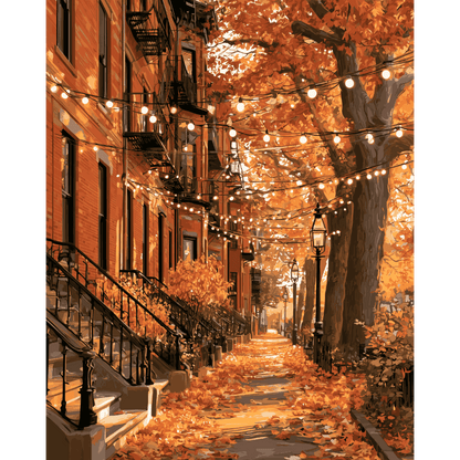 Brooklyn Autumn Lights | Paint by Number - Paint by numbers