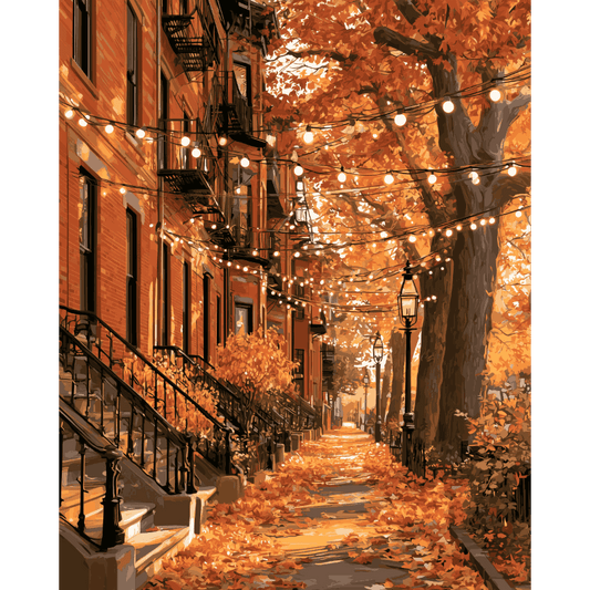Brooklyn Autumn Lights | Paint by Number - Paint by numbers