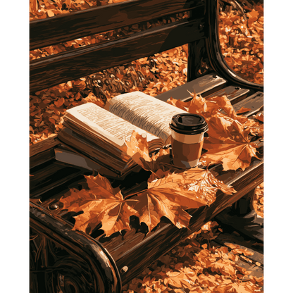 A Bench in Autumn | Paint by Number