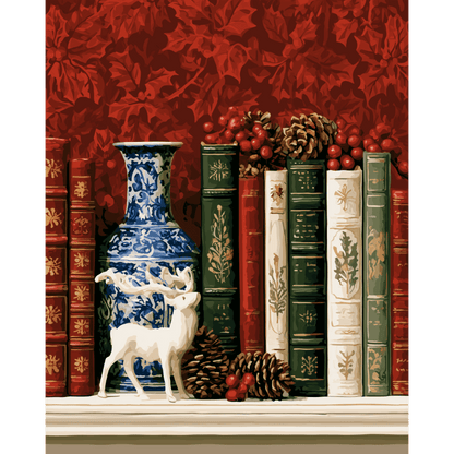 Deer Among the Books | Paint by Number