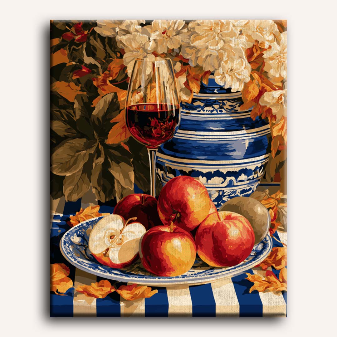 Table des récoltes de pommes | Peinture à numéros