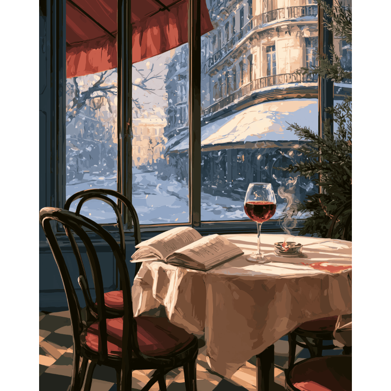 Wine by the Window | Paint by Number