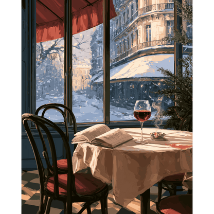 Wine by the Window | Paint by Number