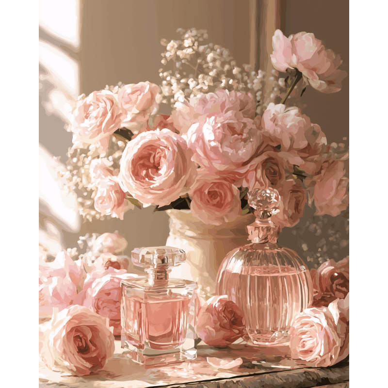 Rose Petals & Perfume | Paint by Number