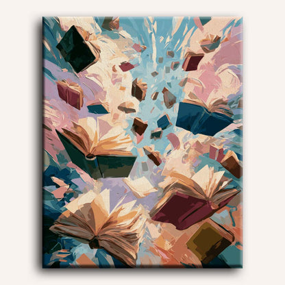 Libros que caen | Pintar por números