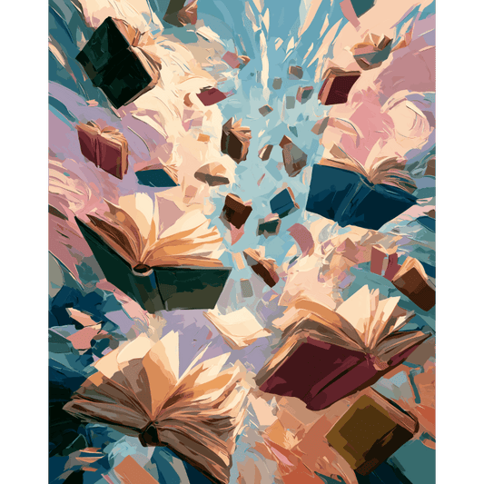 Falling Books | Paint by Number