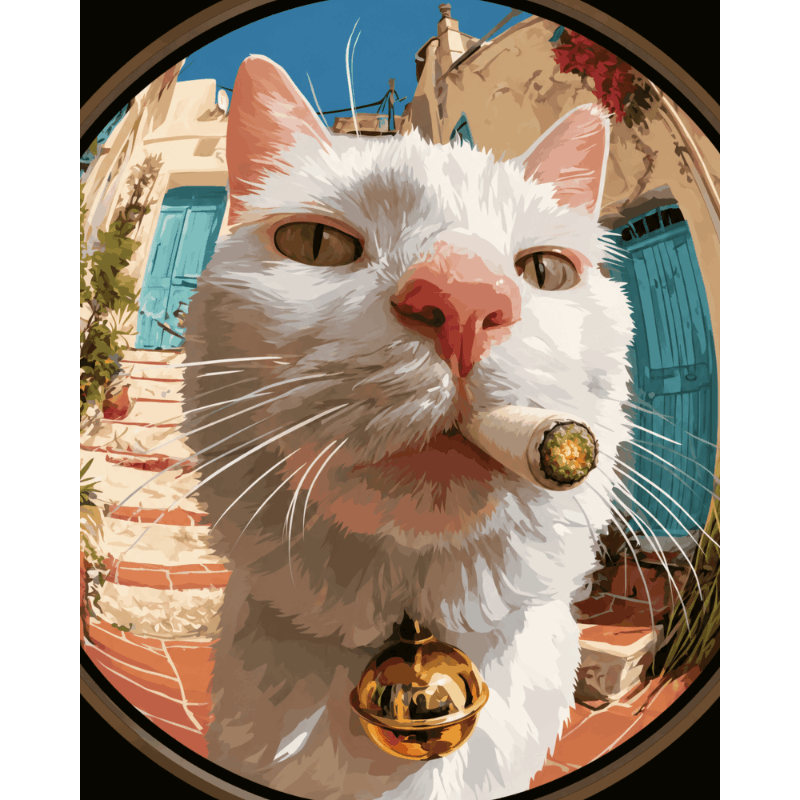 A Cat on a High | Paint by Number