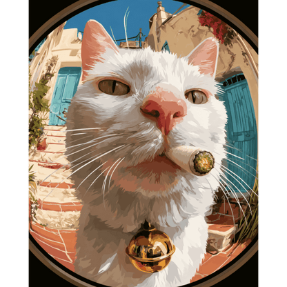 A Cat on a High | Paint by Number