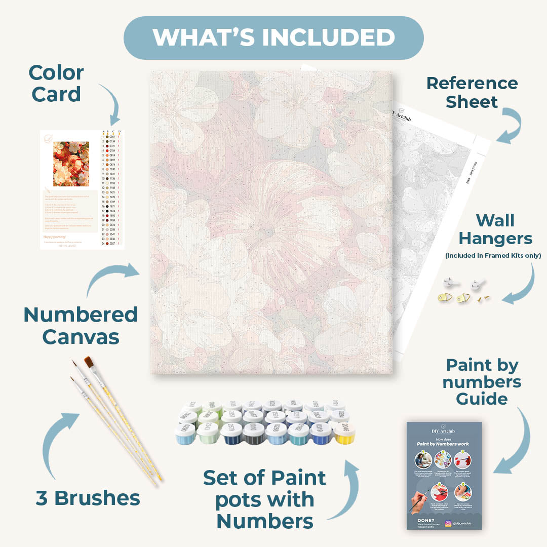Bouquet de fleurs de pommier | Peinture à numéros