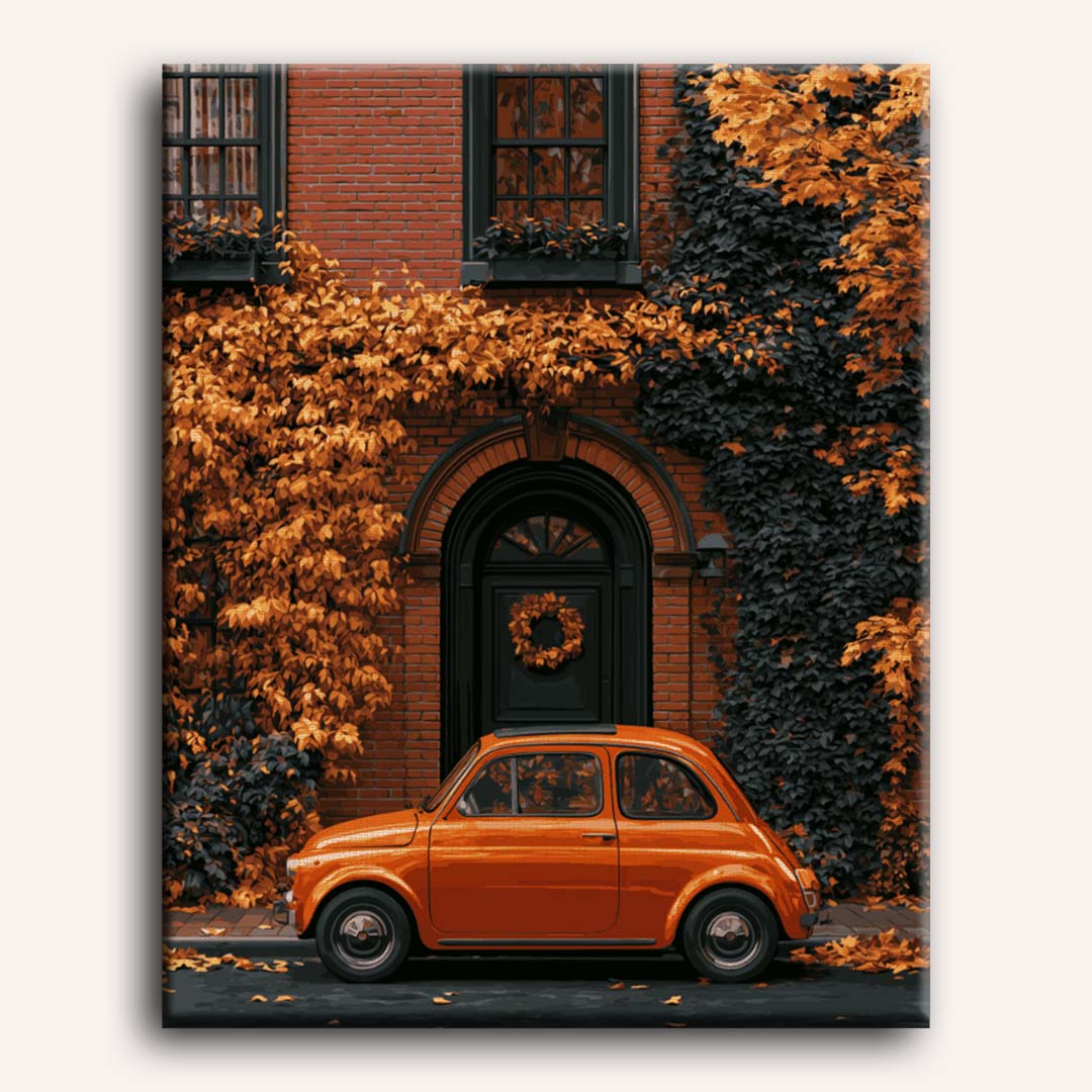 Coin de rue en automne | Peinture à numéros