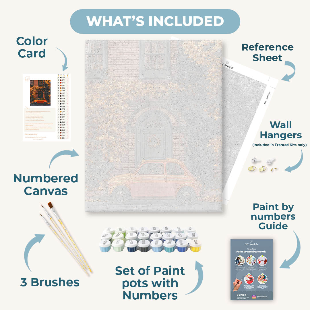 Coin de rue en automne | Peinture à numéros