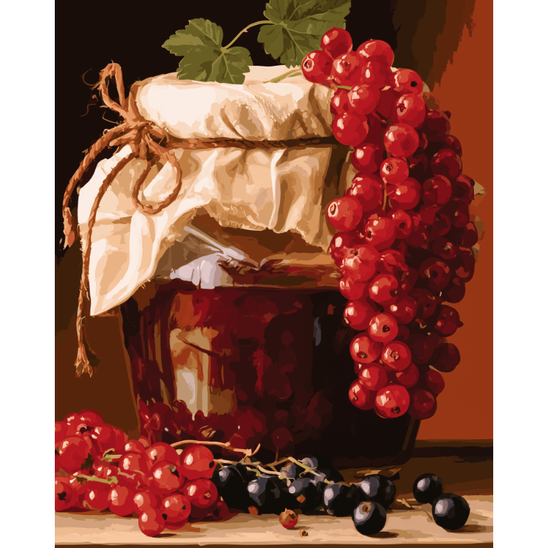 Currant Preserves Jar | Paint by Number