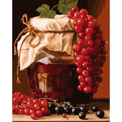 Currant Preserves Jar | Paint by Number
