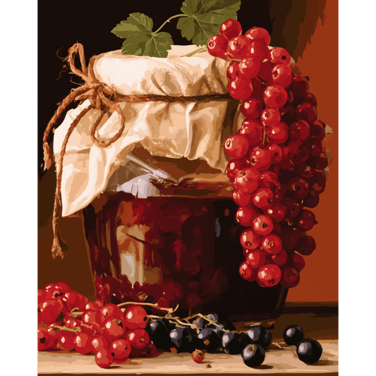 Currant Preserves Jar | Paint by Number