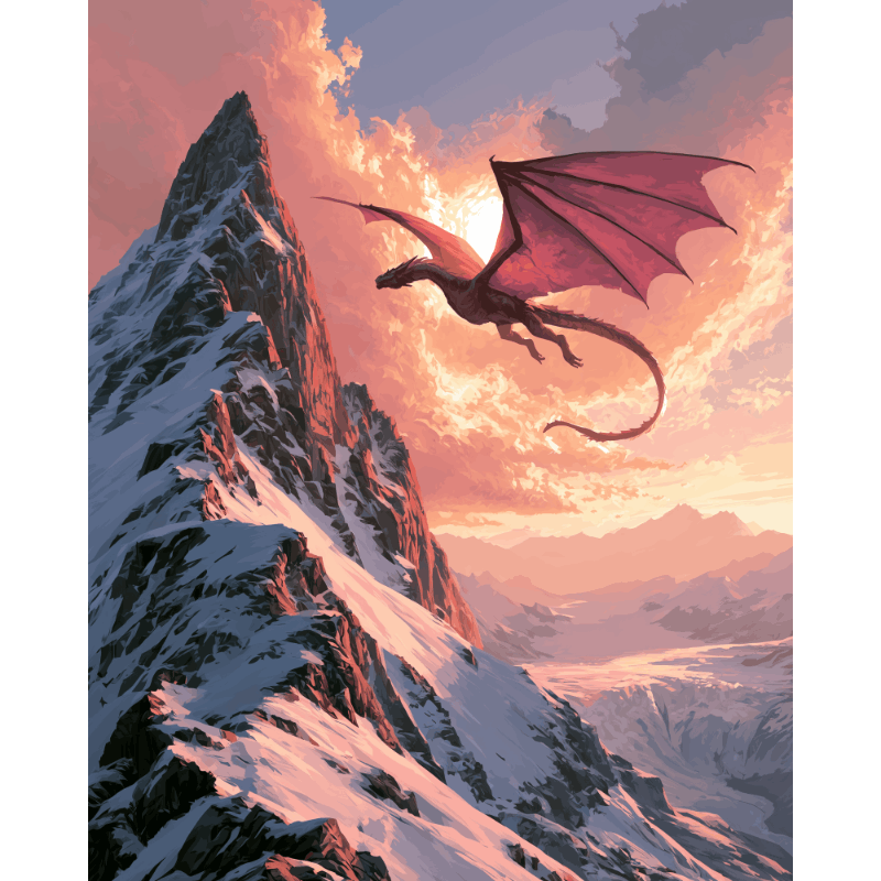 Dragon of the Peaks | Paint by Number