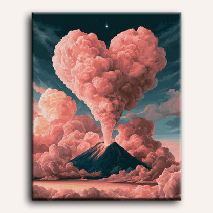 Cœur dans le ciel | Peinture à numéros