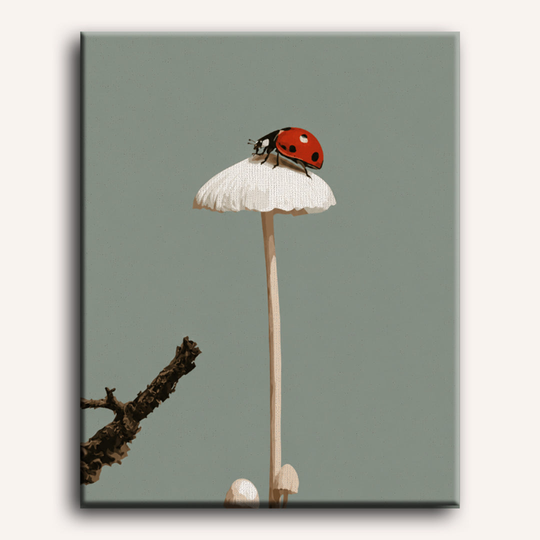 L’ombrello della coccinella | Dipingi con i numeri