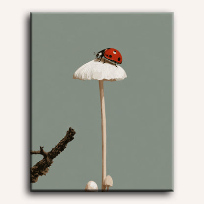 L’ombrello della coccinella | Dipingi con i numeri
