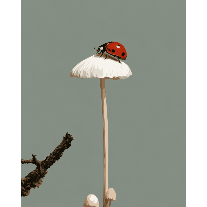 Ladybug's Umbrella | Paint by Number
