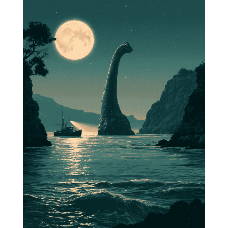 Loch Ness Moonlight | Paint by Number