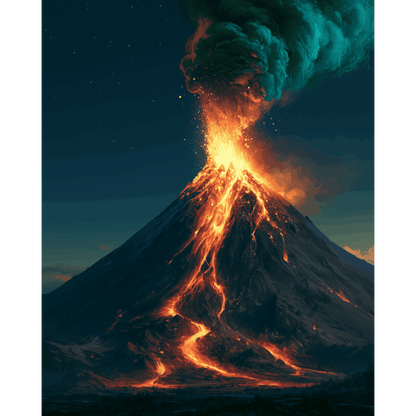 Midnight Eruption | Paint by Number