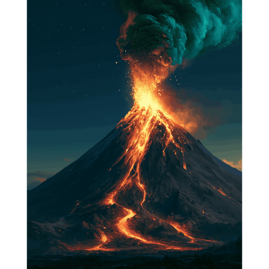 Midnight Eruption | Paint by Number