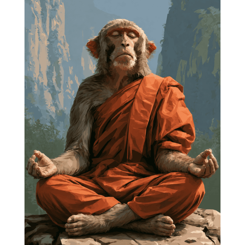 Monkey Monk | Paint by Number