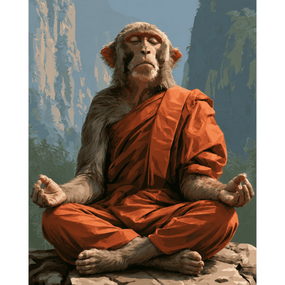 Monkey Monk | Paint by Number