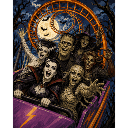 Monster Coaster Ride | Paint by Number