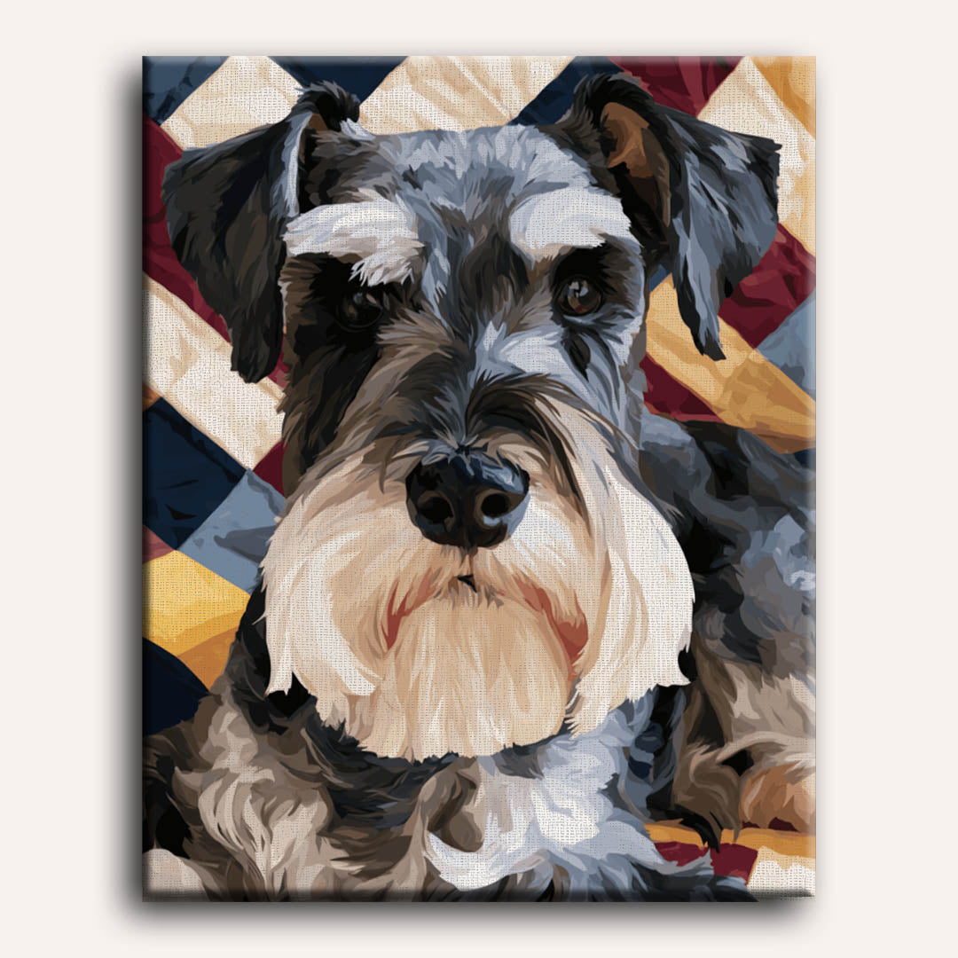 Schnauzer patriotique | Peinture à numéros