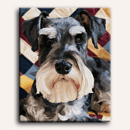 Schnauzer patriotique | Peinture à numéros