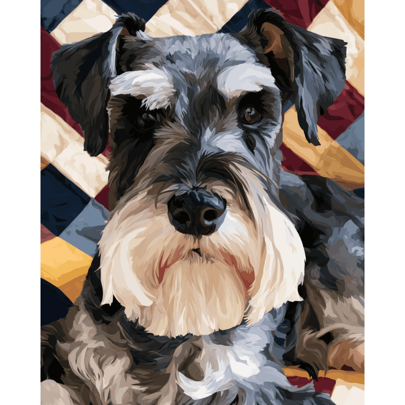 Patriotic Schnauzer | Paint by Number