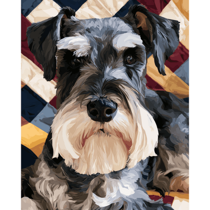 Patriotic Schnauzer | Paint by Number