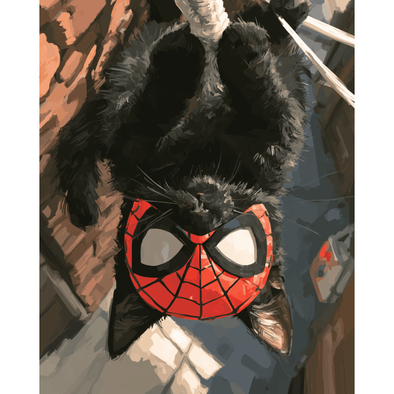 Spider Cat Swing | Paint by Number