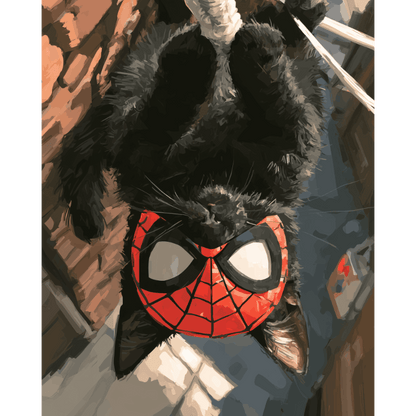Spider Cat Swing | Paint by Number