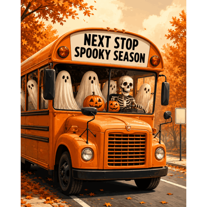 Spooky Season Bus | Paint by Number